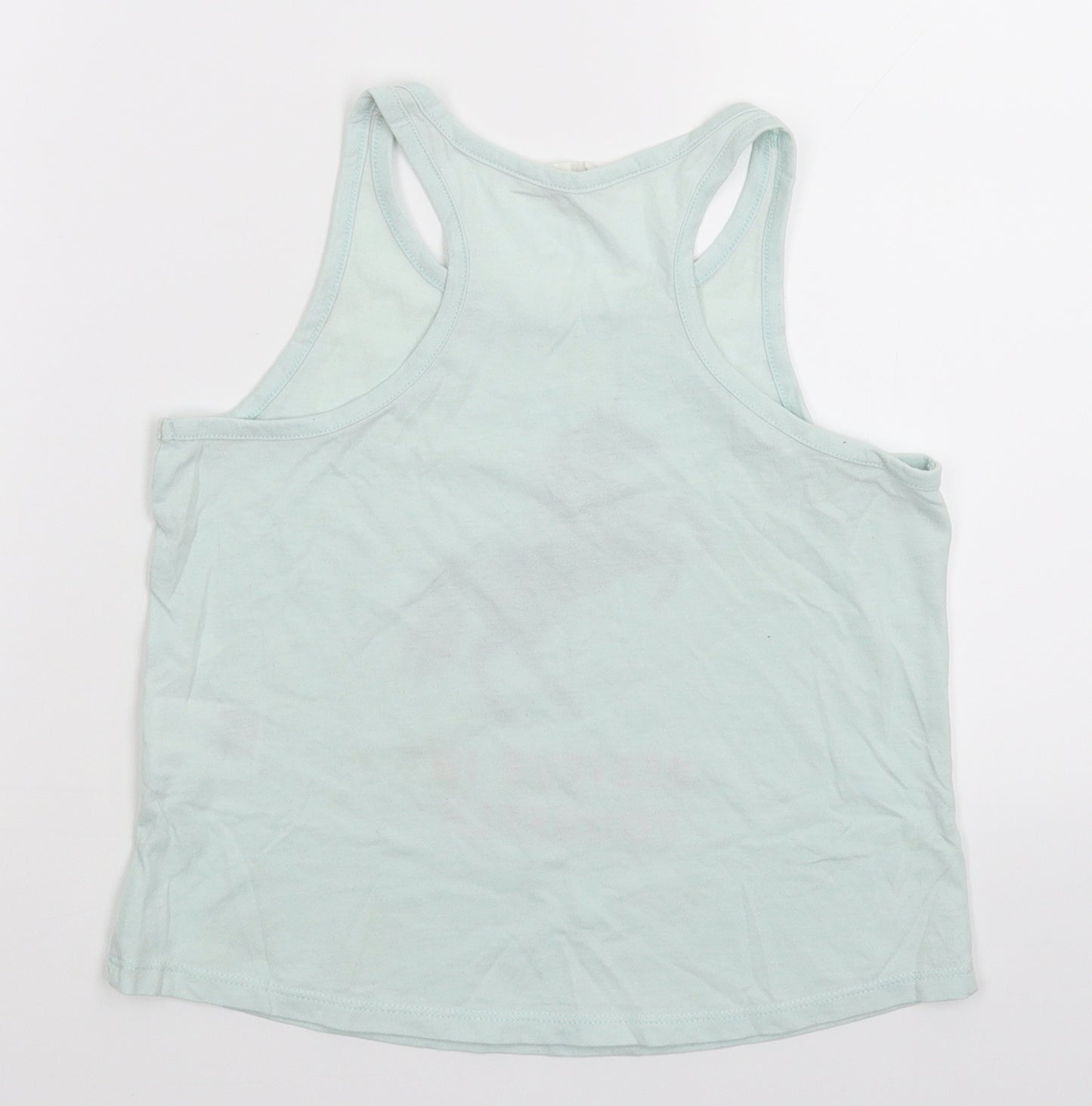 H&M Girls Green   Basic Tank Size 9-10 Years