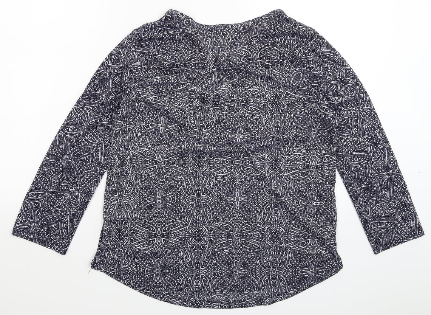 H&M Womens Blue Geometric  Basic T-Shirt Size S
