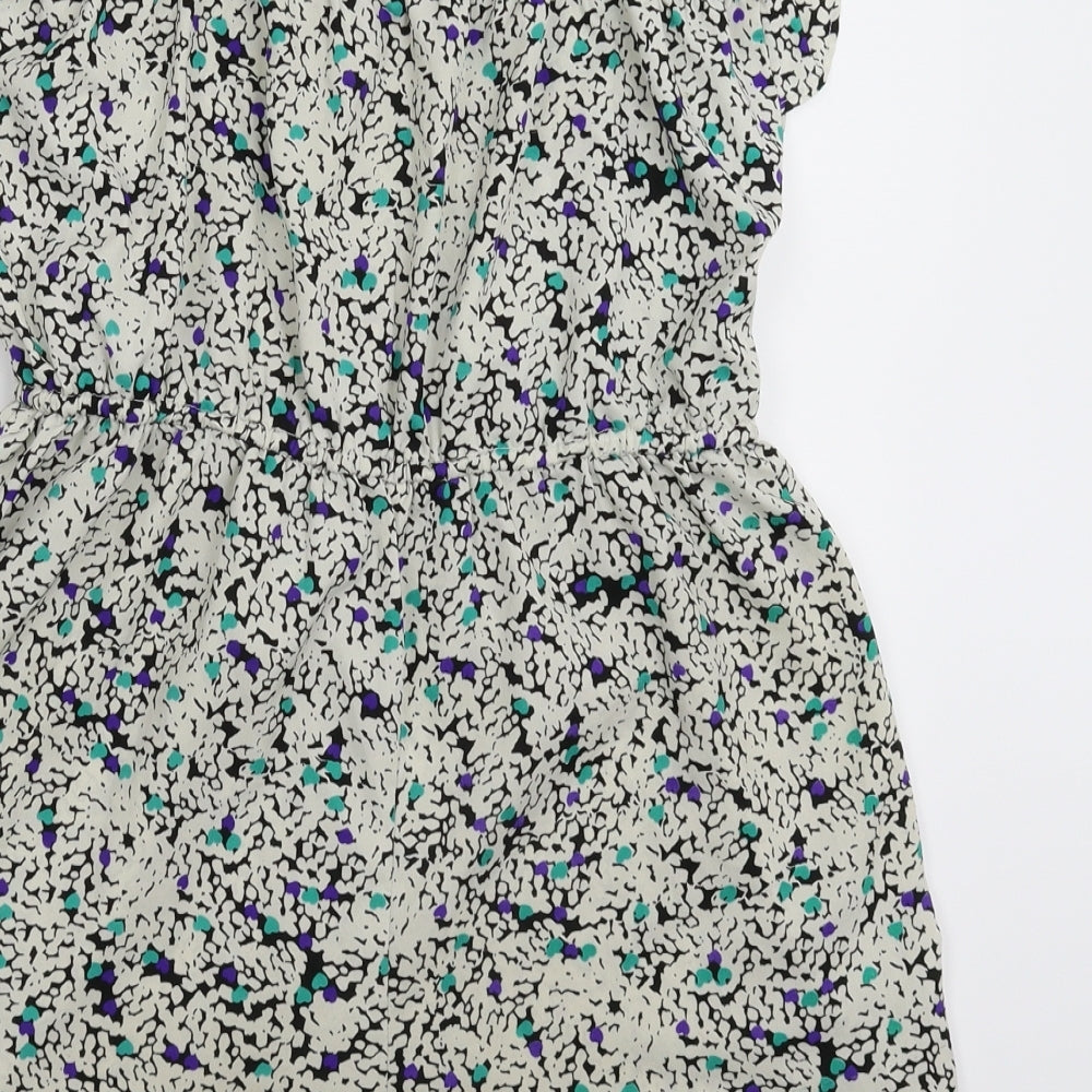 F&F Womens White Floral  Jumpsuit One-Piece Size 8
