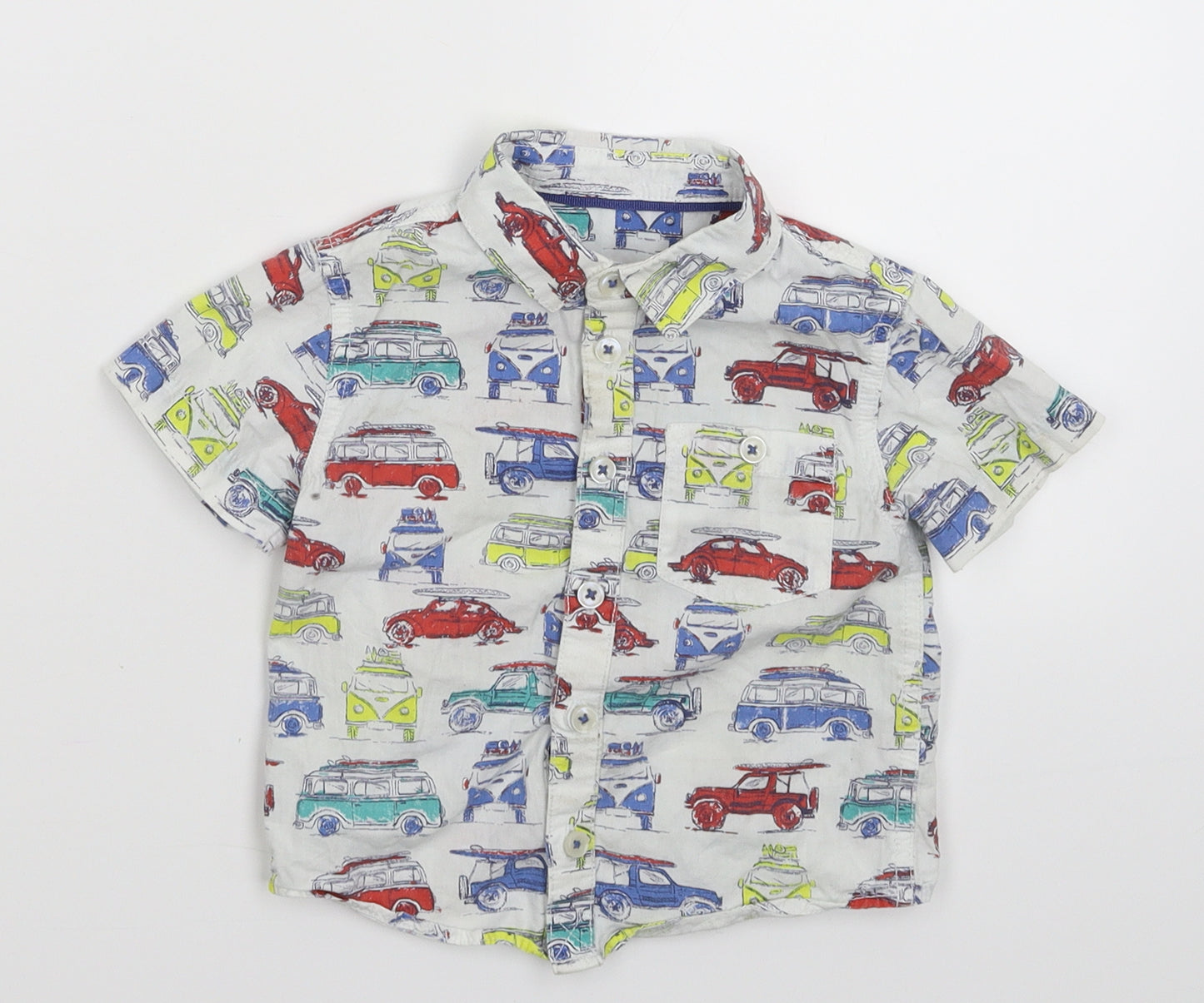 Matalan Boys White   Basic Button-Up Size 12-18 Months