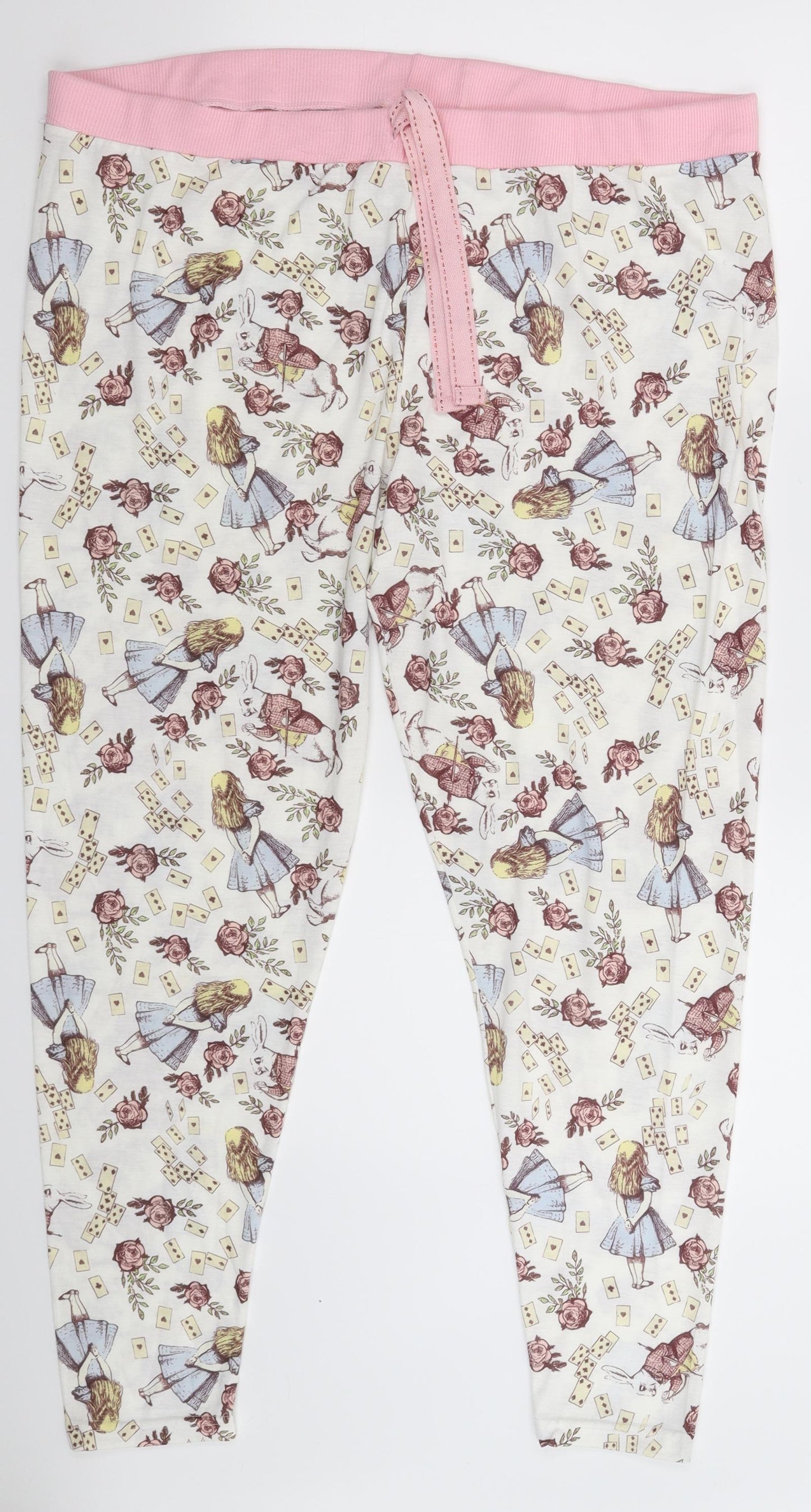 Love To Lounge Womens White Floral  Cami Pyjama Pants Size 20