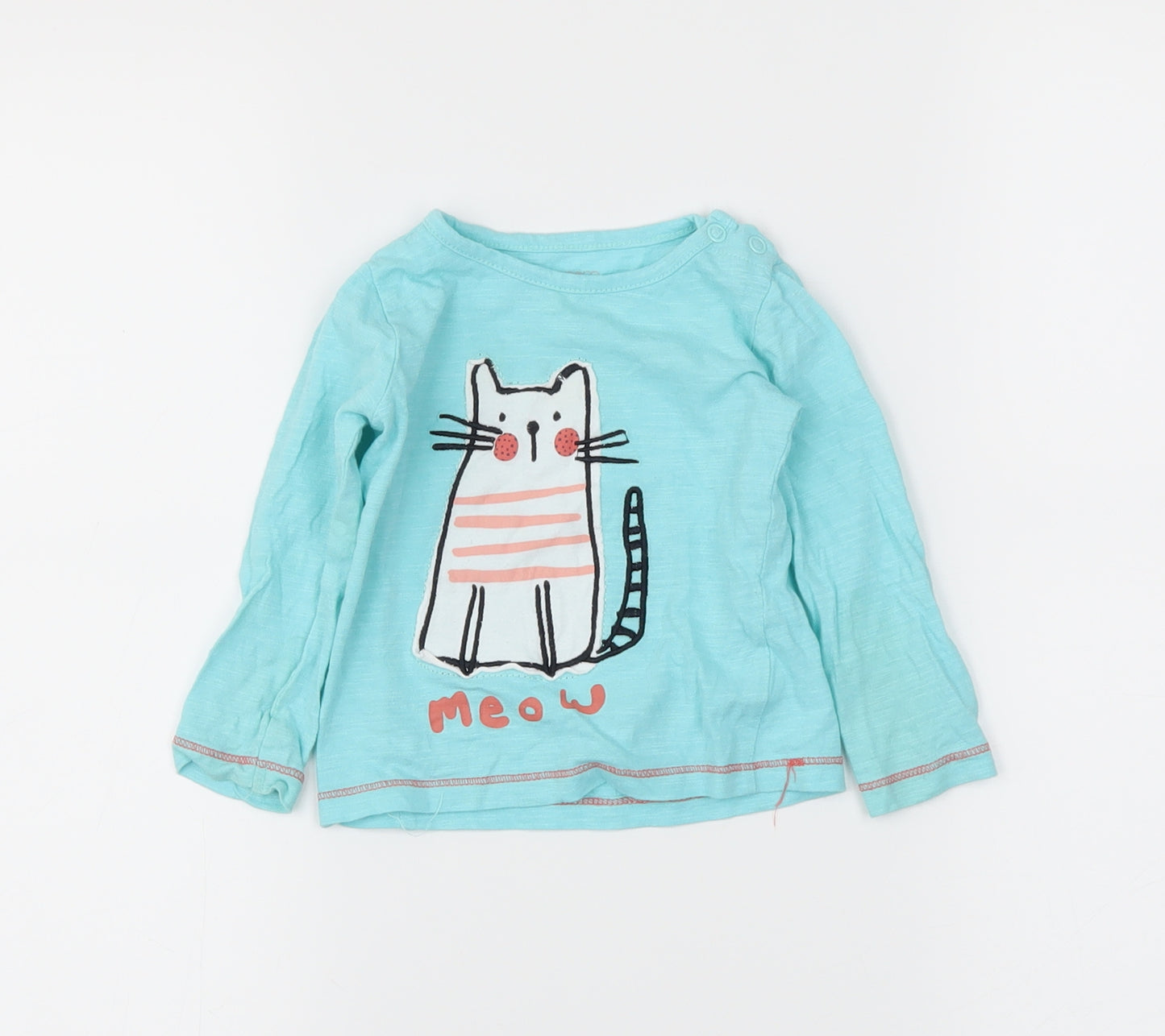 pep&co Girls Blue   Basic T-Shirt Size 6-9 Months