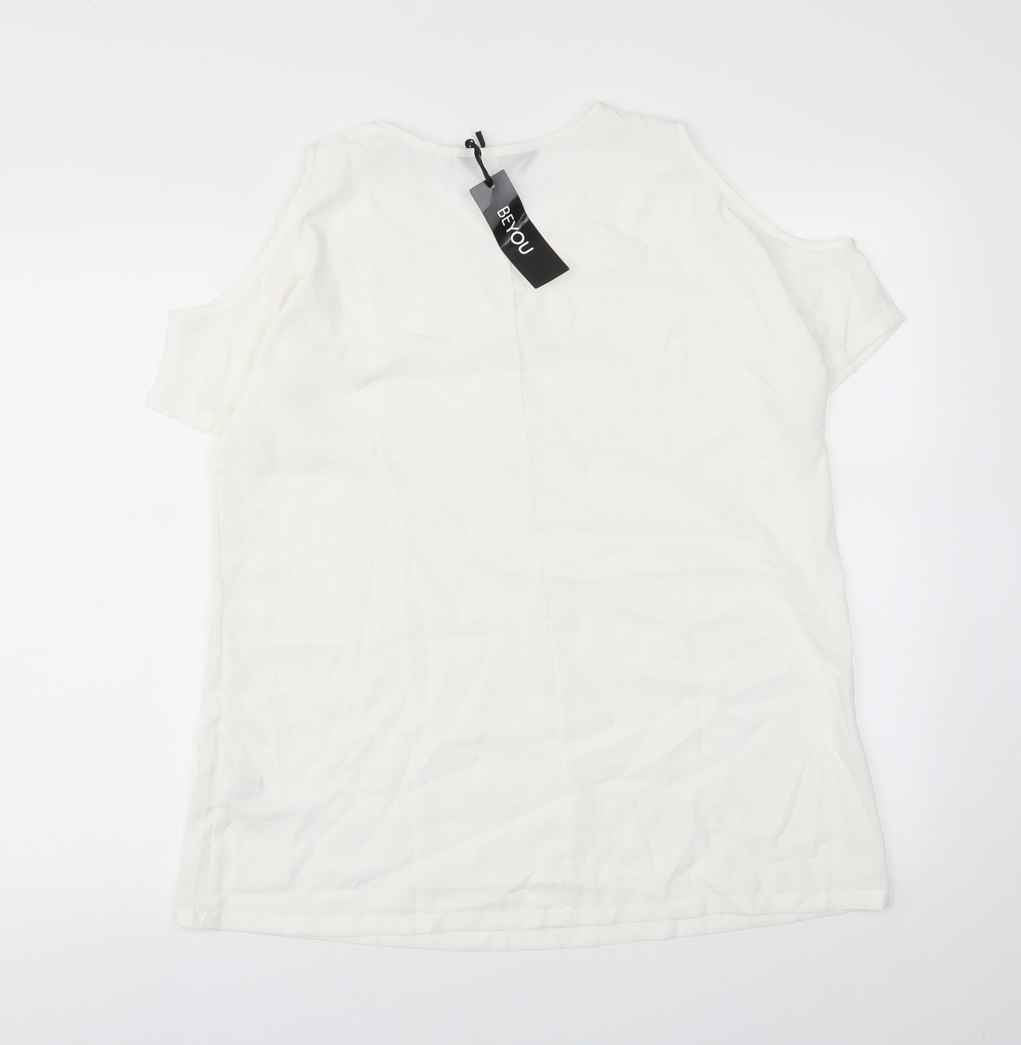 beyou Womens White   Basic Blouse Size M
