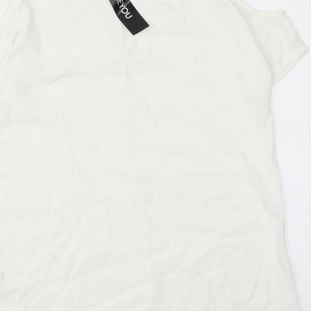 beyou Womens White   Basic Blouse Size M