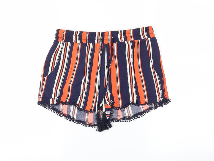 Atmosphere Womens Blue Striped Culotte Shorts Size 8