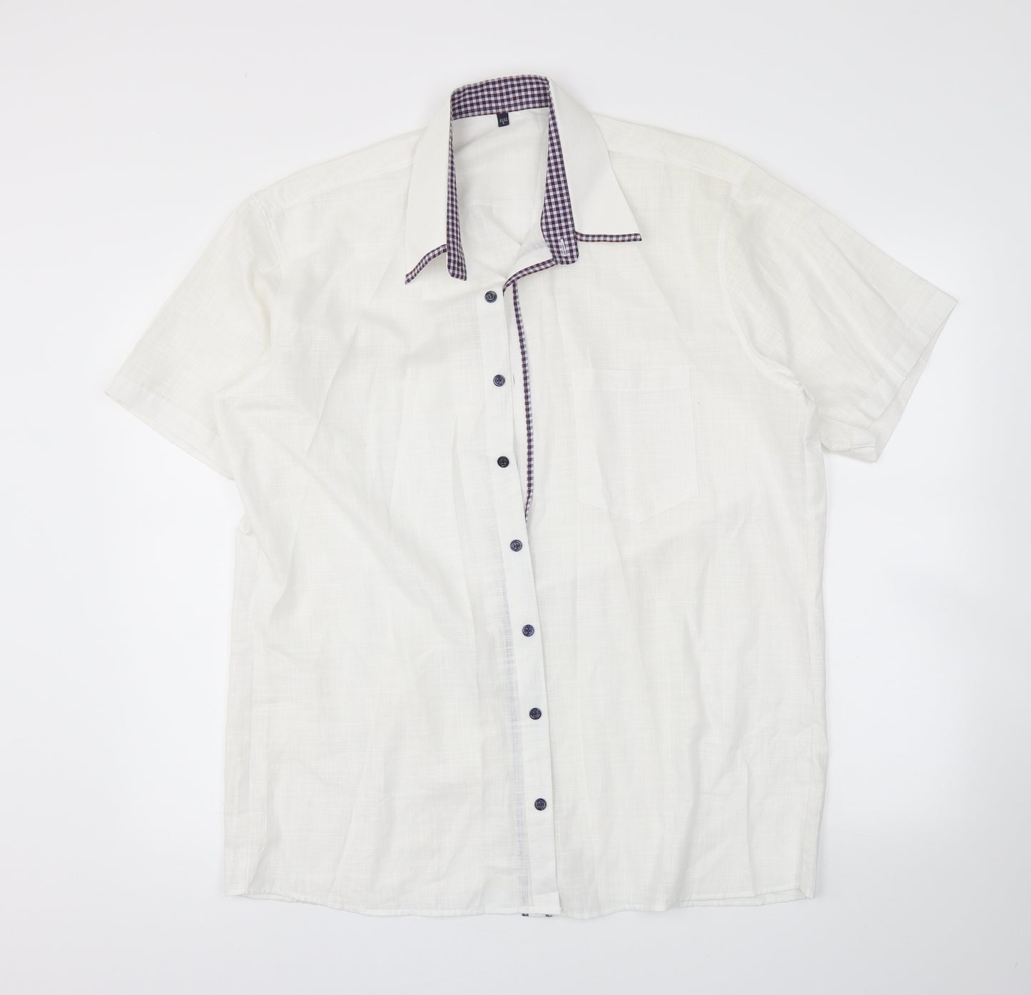 Preworn Mens White    Button-Up Size L