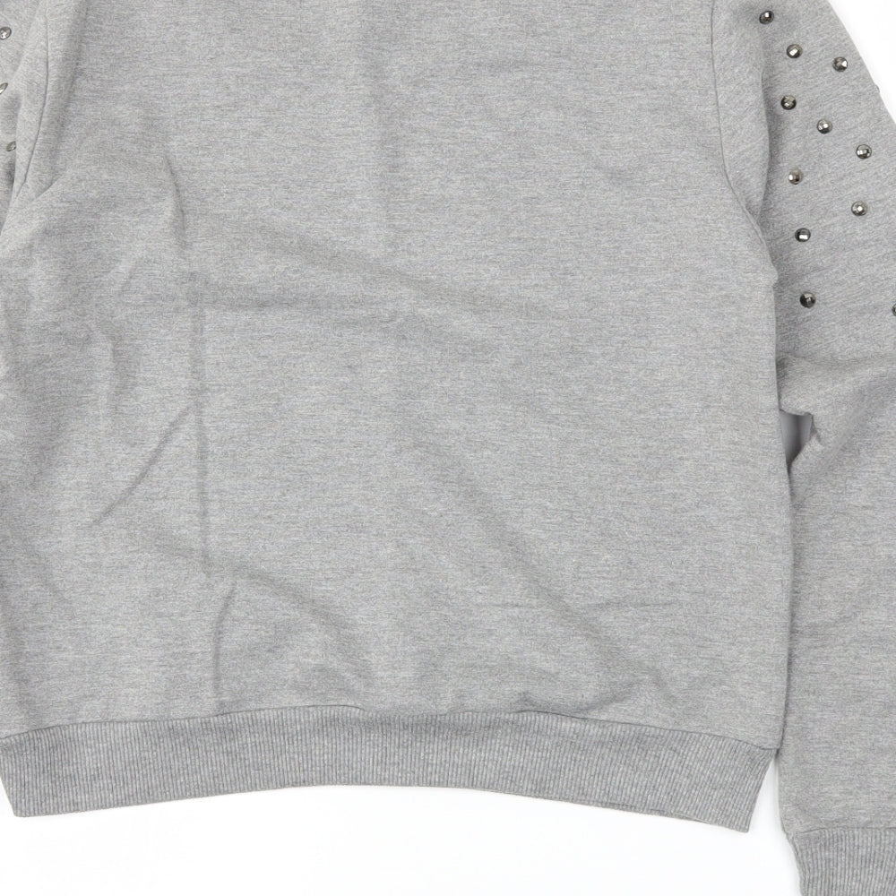 Lipsy Womens Grey   Pullover Hoodie Size 10