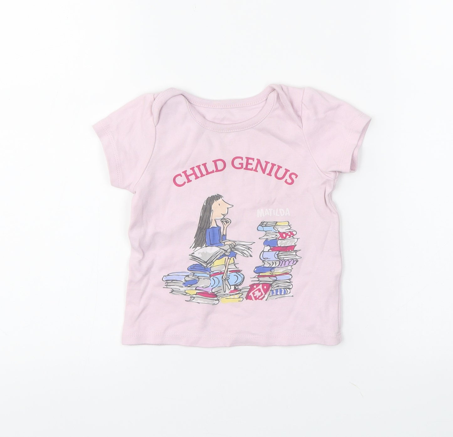 Nutmeg Girls Pink   Basic T-Shirt Size 12-18 Months