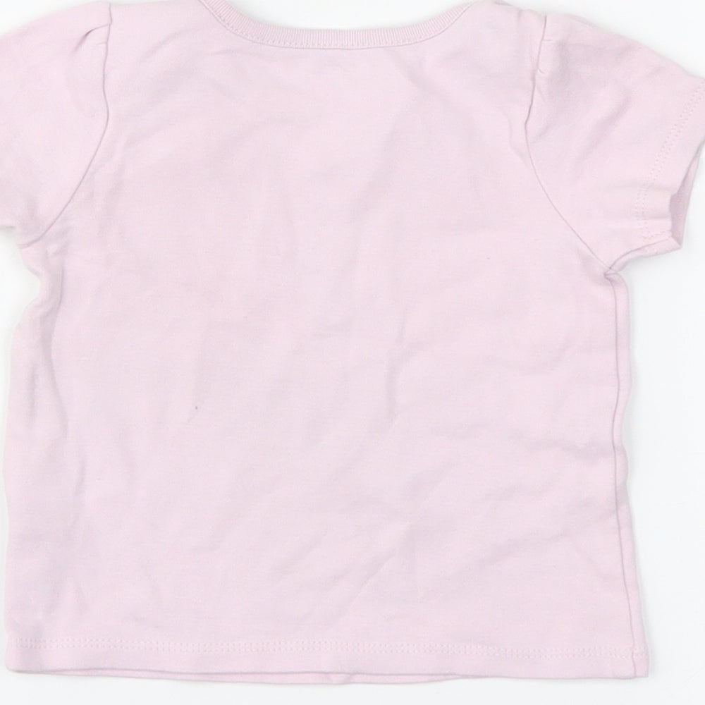 Nutmeg Girls Pink   Basic T-Shirt Size 12-18 Months