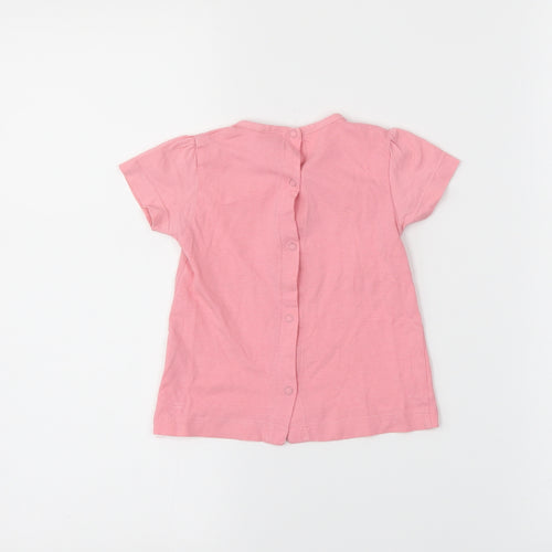 yatsi Girls Pink   Basic T-Shirt Size 6-9 Months