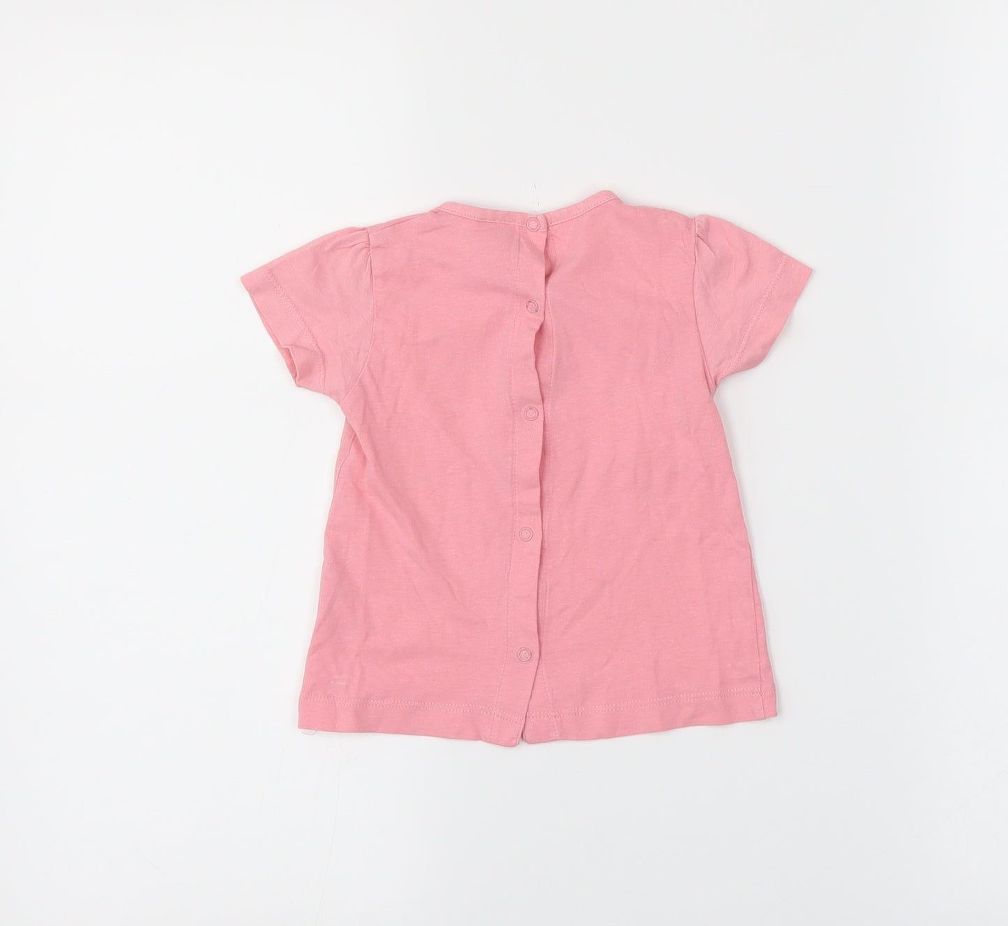 yatsi Girls Pink   Basic T-Shirt Size 6-9 Months