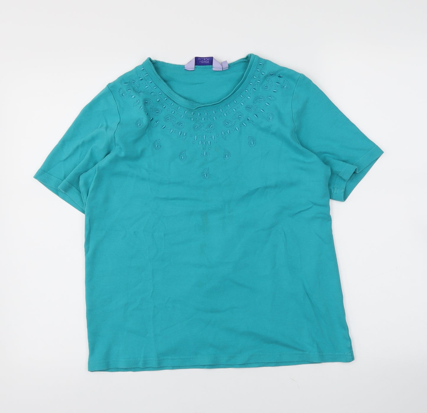 Honor Womens Green   Basic T-Shirt Size 14