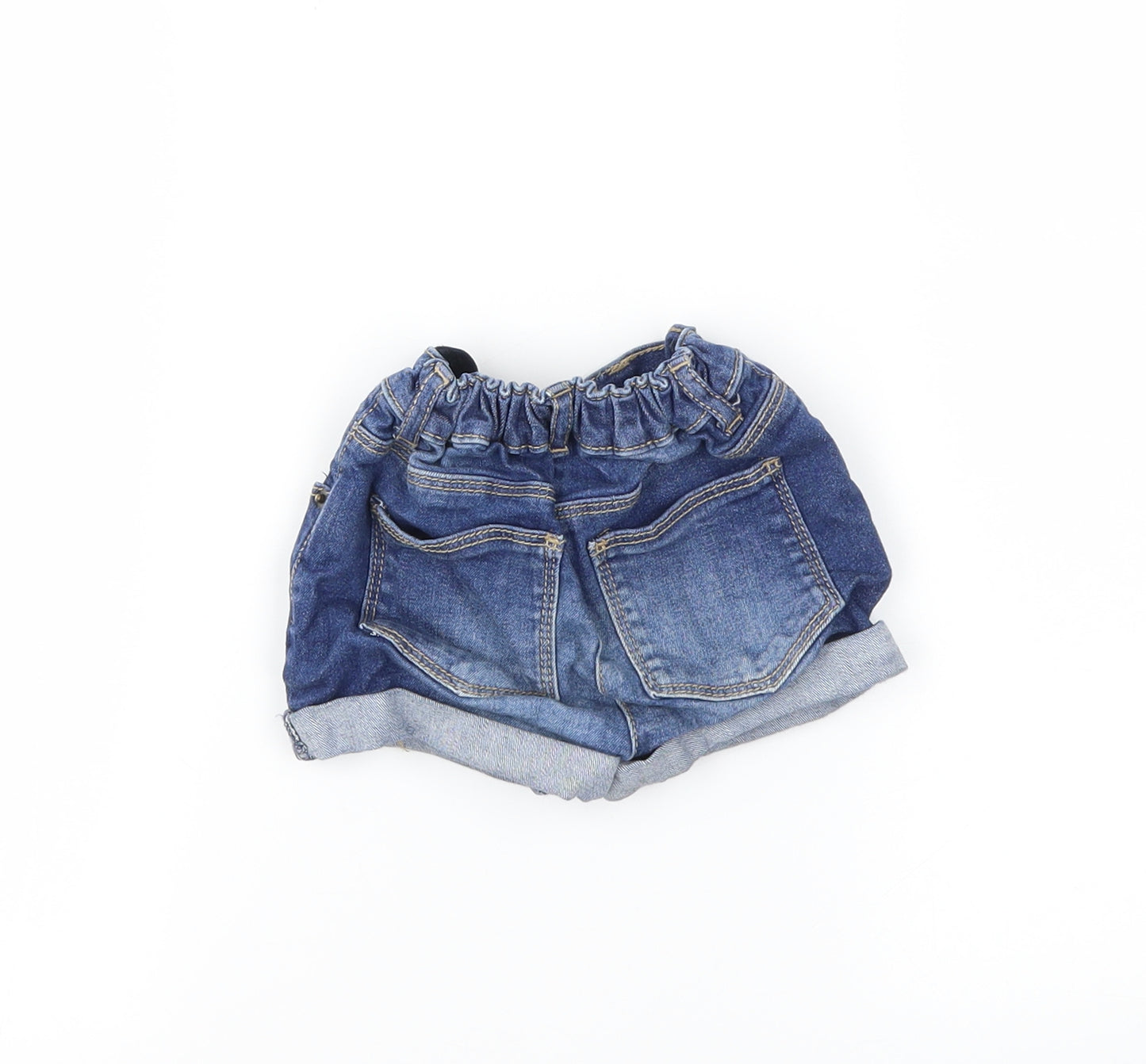 Preworn Girls Blue  Denim Cropped Jeans Size 18-24 Months