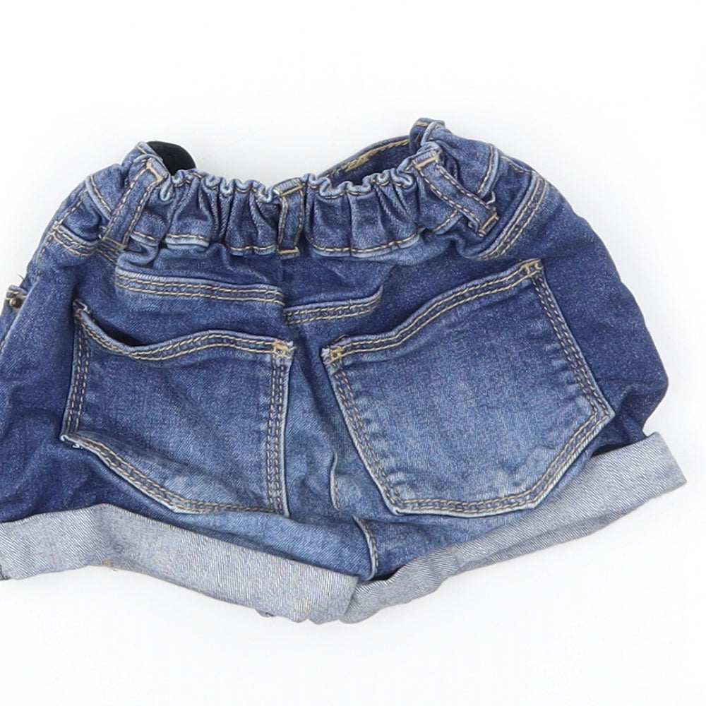 Preworn Girls Blue  Denim Cropped Jeans Size 18-24 Months
