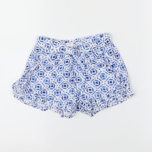 H&M Girls Blue Batik  Cropped Trousers Size 12-18 Months