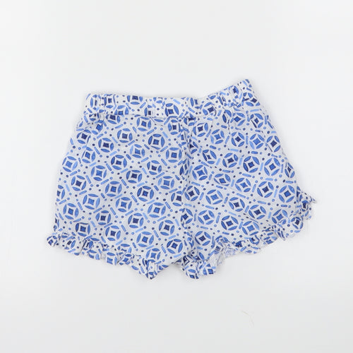 H&M Girls Blue Batik  Cropped Trousers Size 12-18 Months