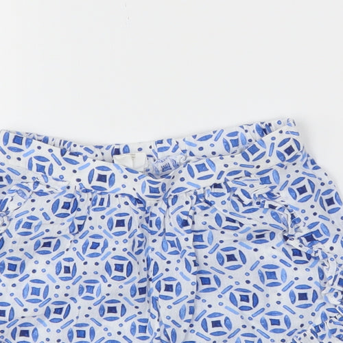H&M Girls Blue Batik  Cropped Trousers Size 12-18 Months
