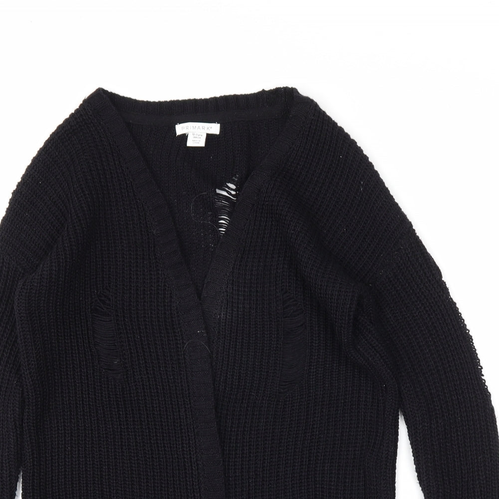 Primark Girls Black   Wrap Jumper Size 10-11 Years