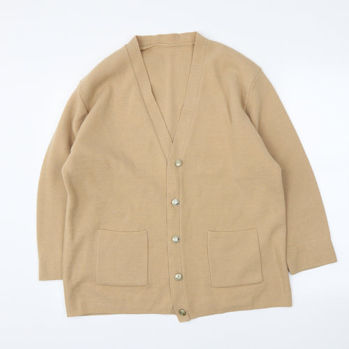 Preworn Womens Beige   Cardigan Jumper Size 16