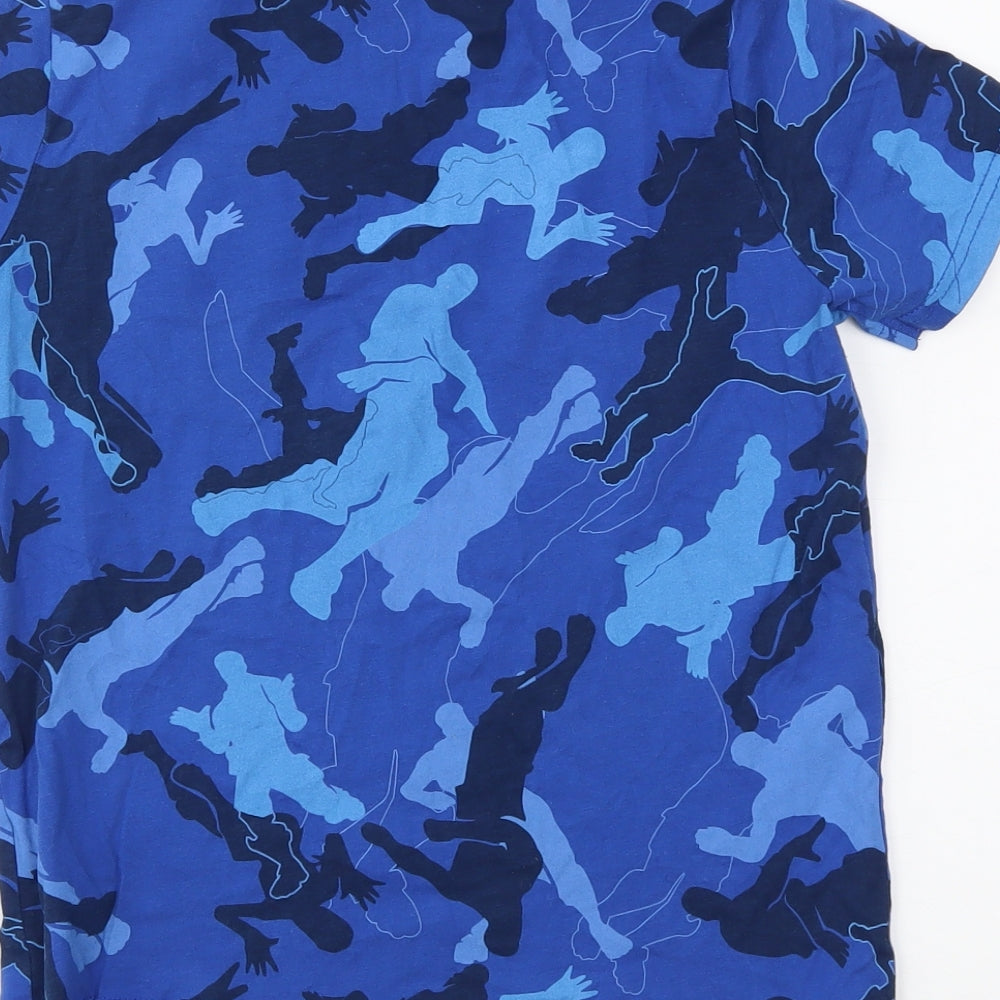fortnite Boys Blue Camouflage  Basic Casual Size 9-10 Years