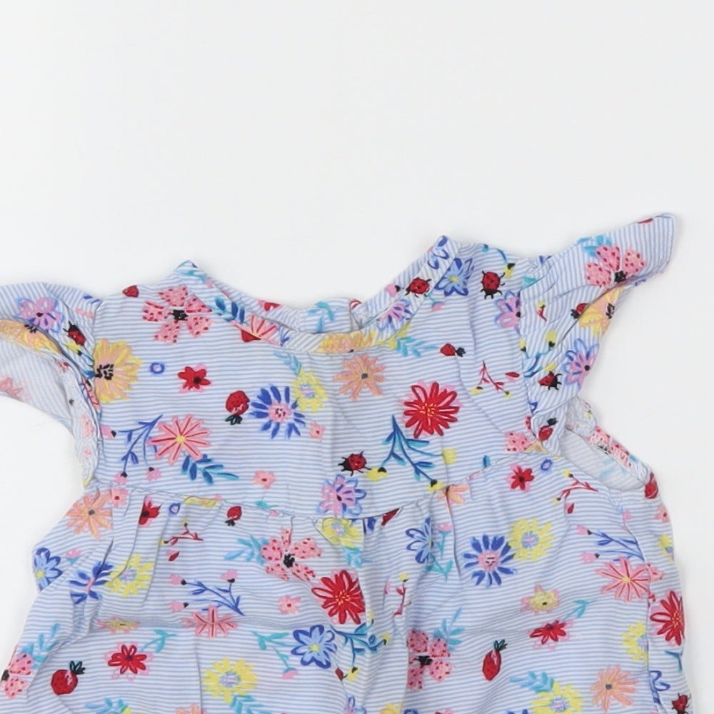 Nutmeg Girls Blue Floral  Trapeze & Swing  Size 12-18 Months