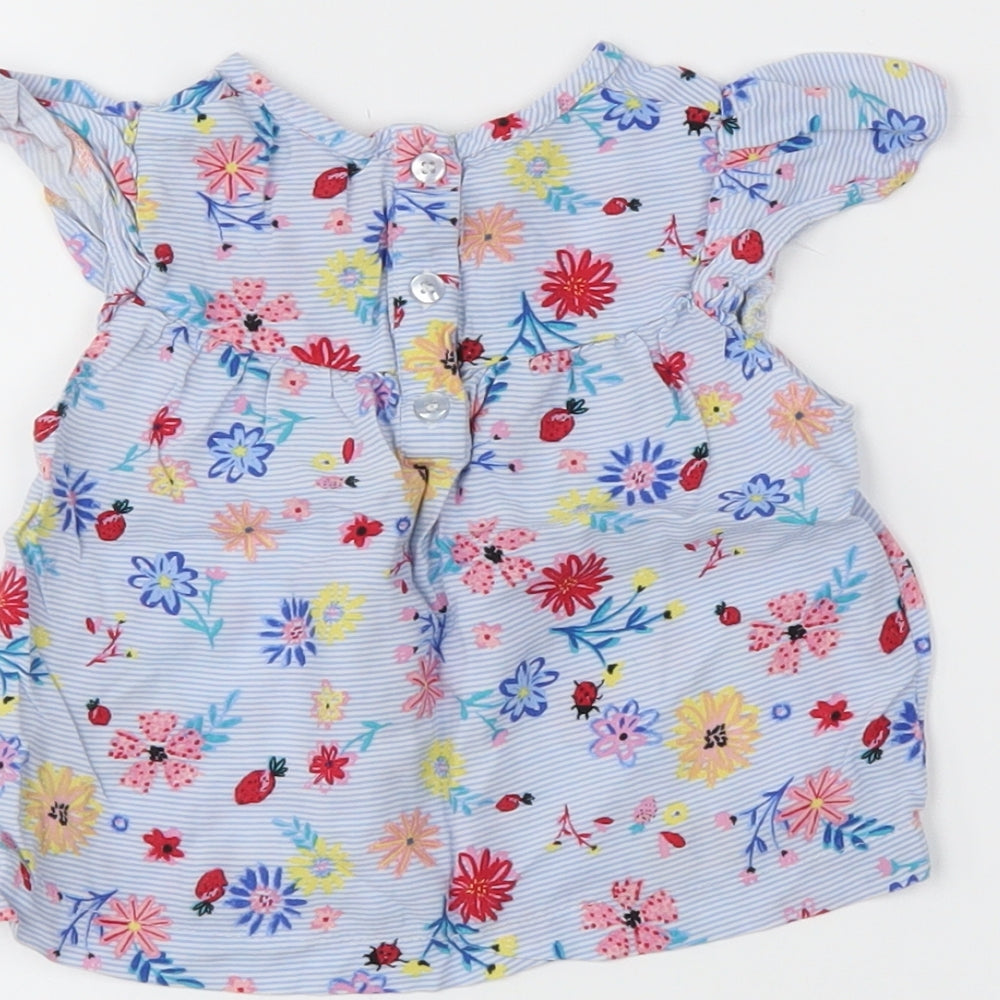 Nutmeg Girls Blue Floral  Trapeze & Swing  Size 12-18 Months