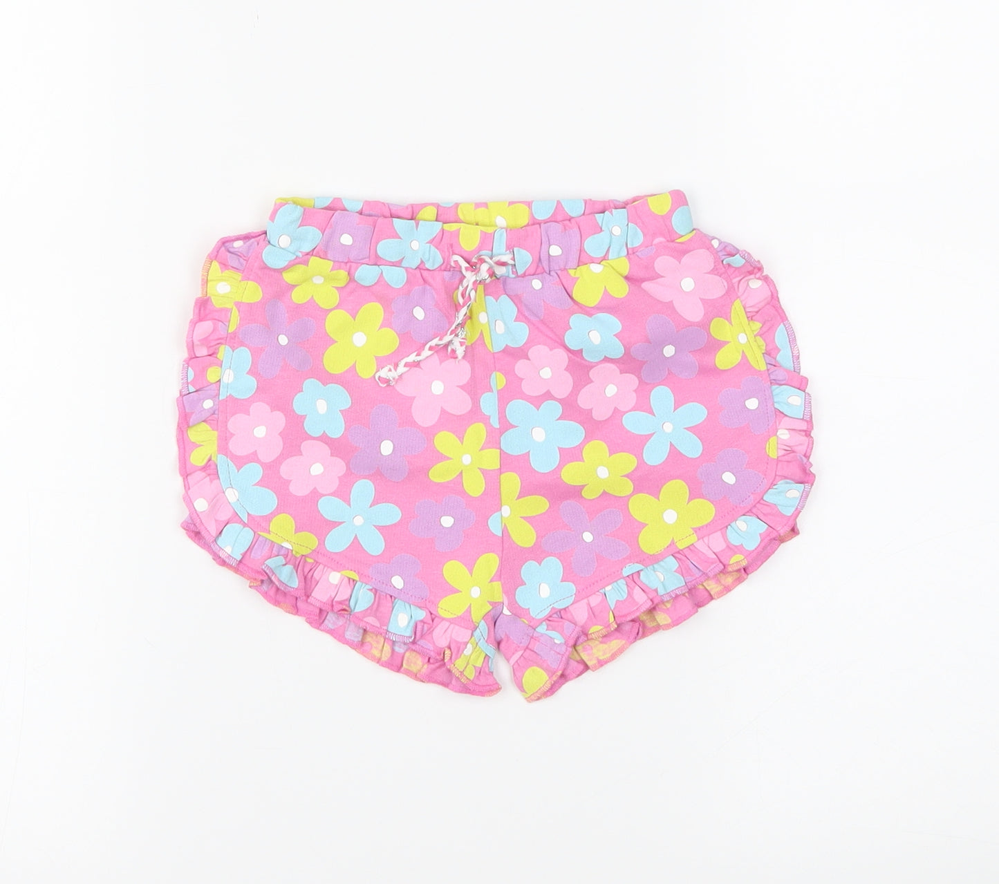 Preworn Boys Pink Floral  Cropped Trousers Size 12-18 Months