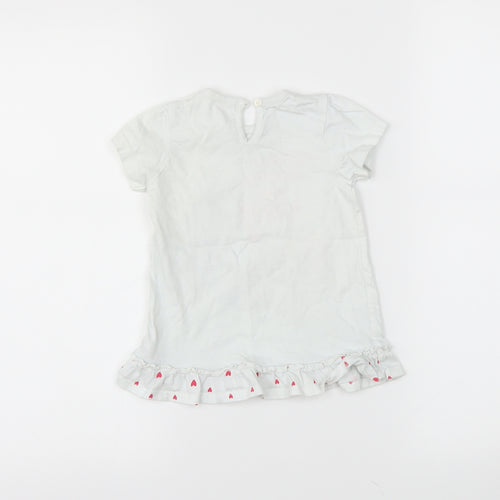 George Girls White   Basic T-Shirt Size 12-18 Months