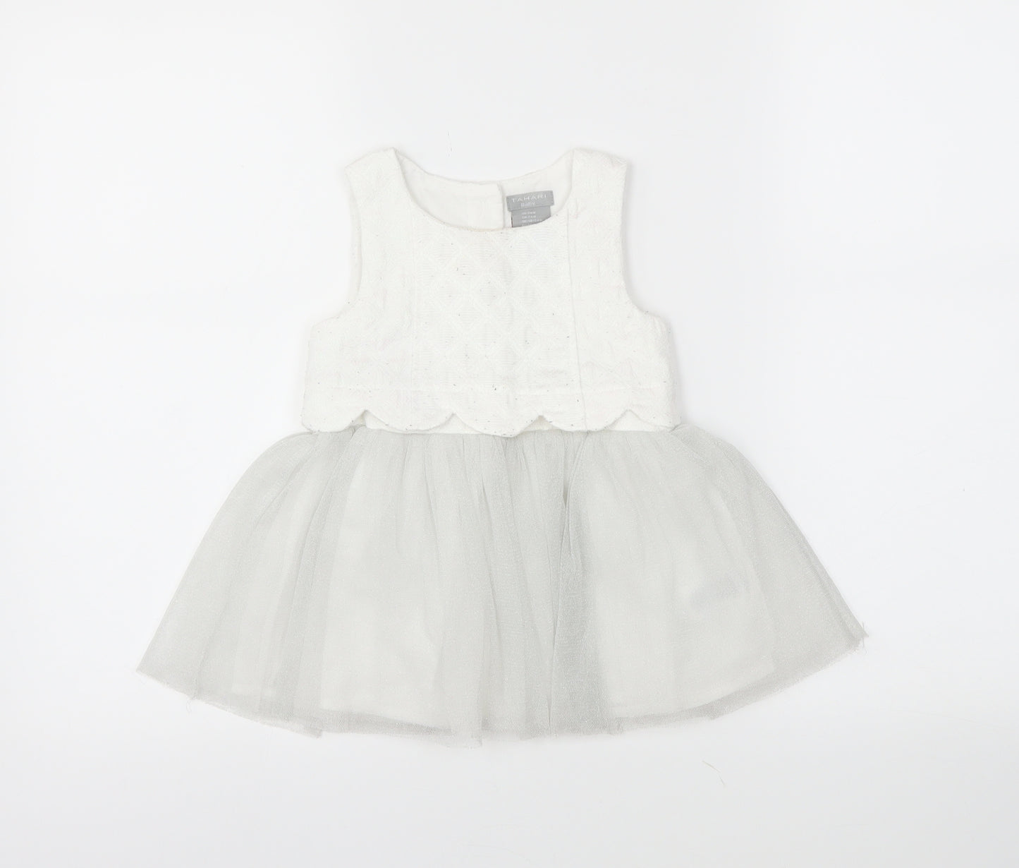 Tahari Girls White   Tutu Dress  Size 18-24 Months