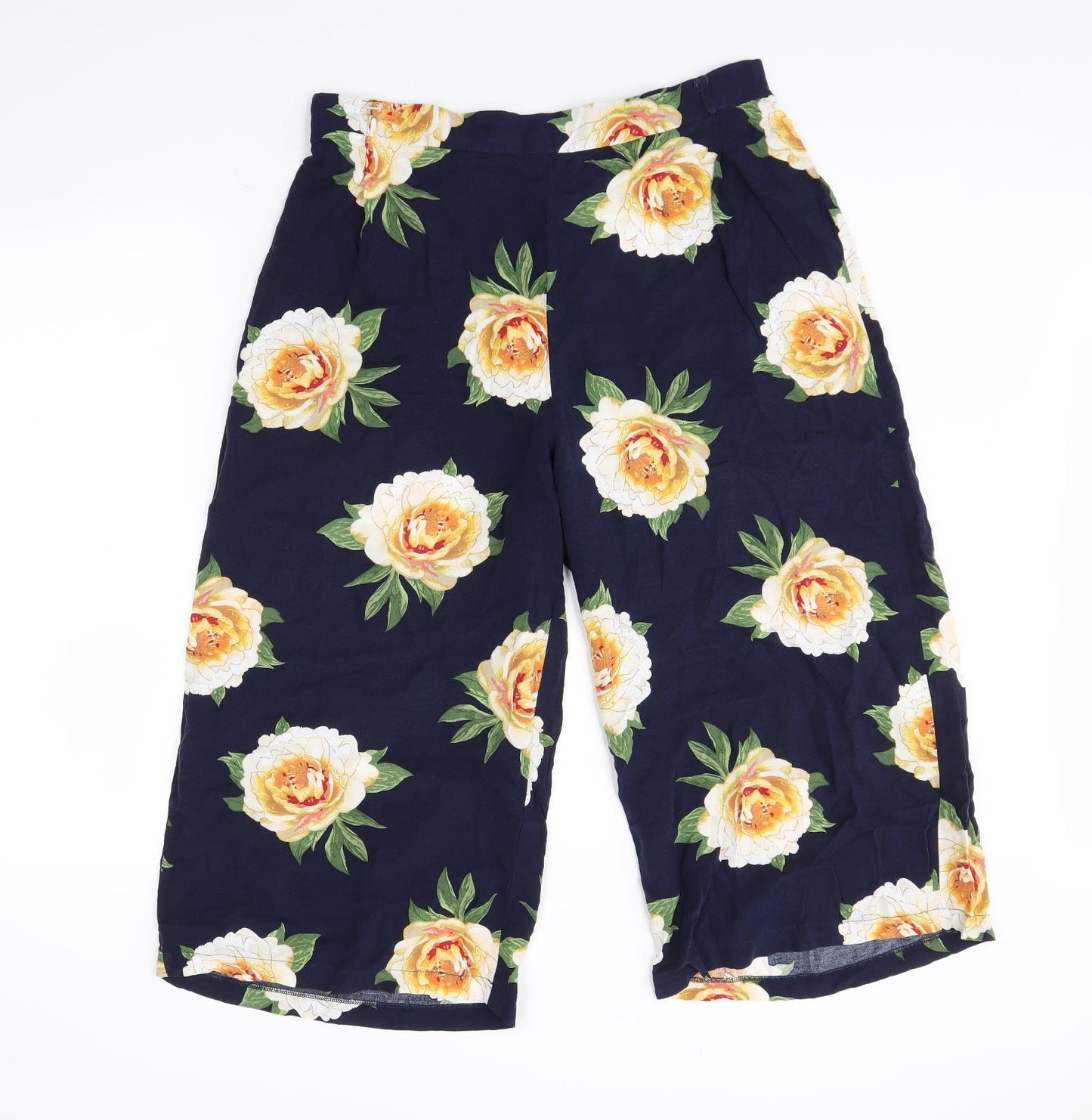 George Womens Blue Floral  Trousers  Size 16 L23 in
