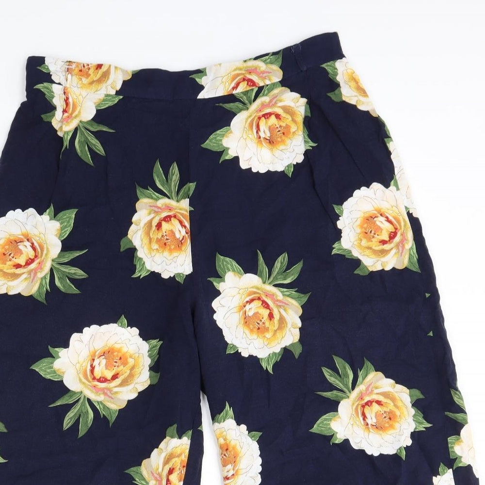 George Womens Blue Floral  Trousers  Size 16 L23 in