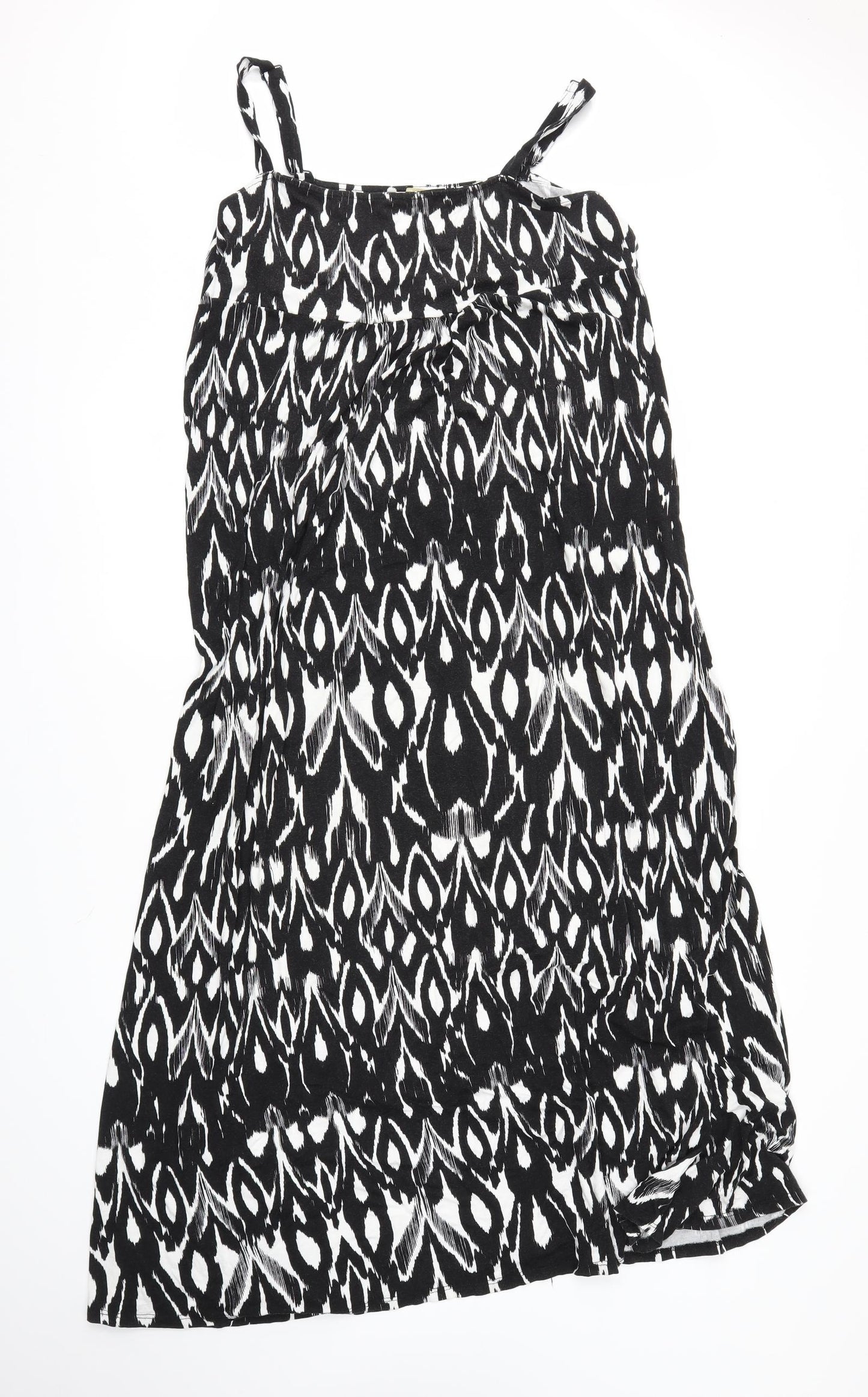TU Womens Black Animal Print  Maxi  Size 16