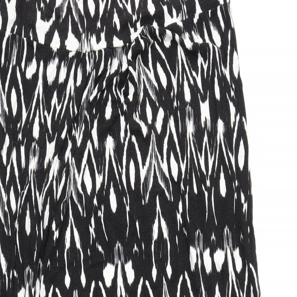 TU Womens Black Animal Print  Maxi  Size 16