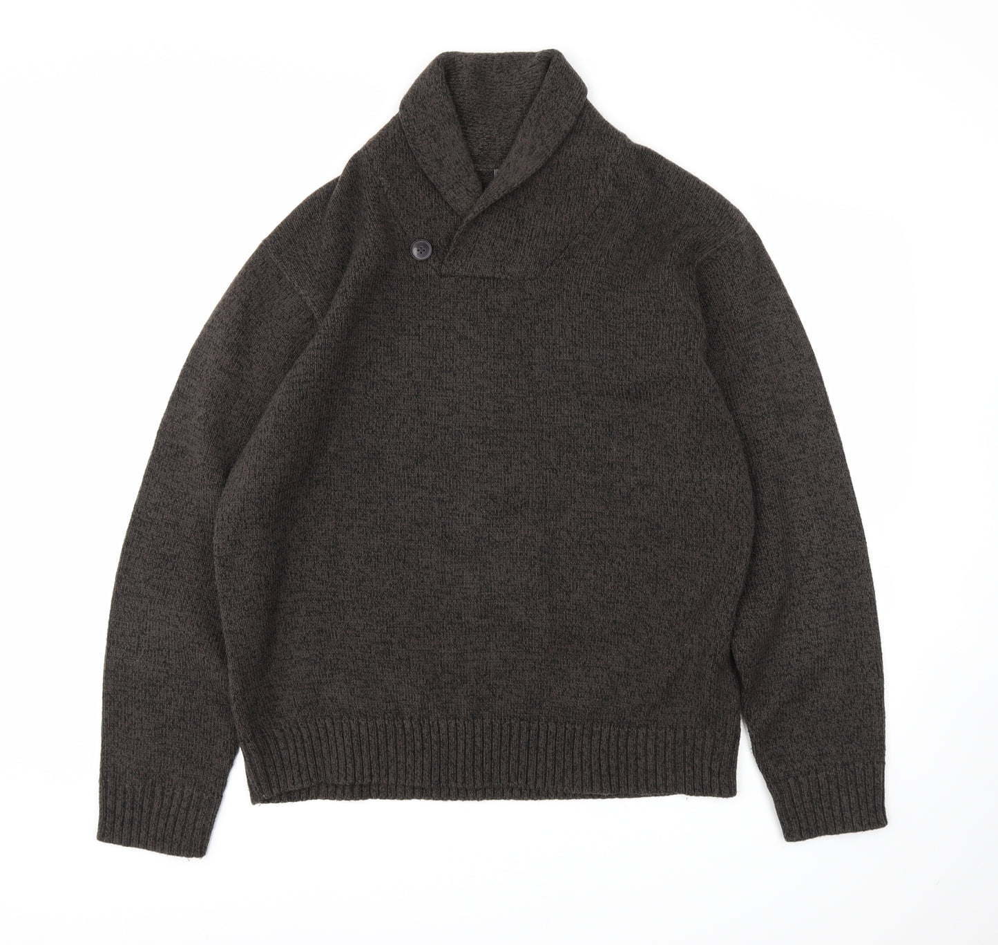 M&S Mens Brown   Henley Jumper Size XL