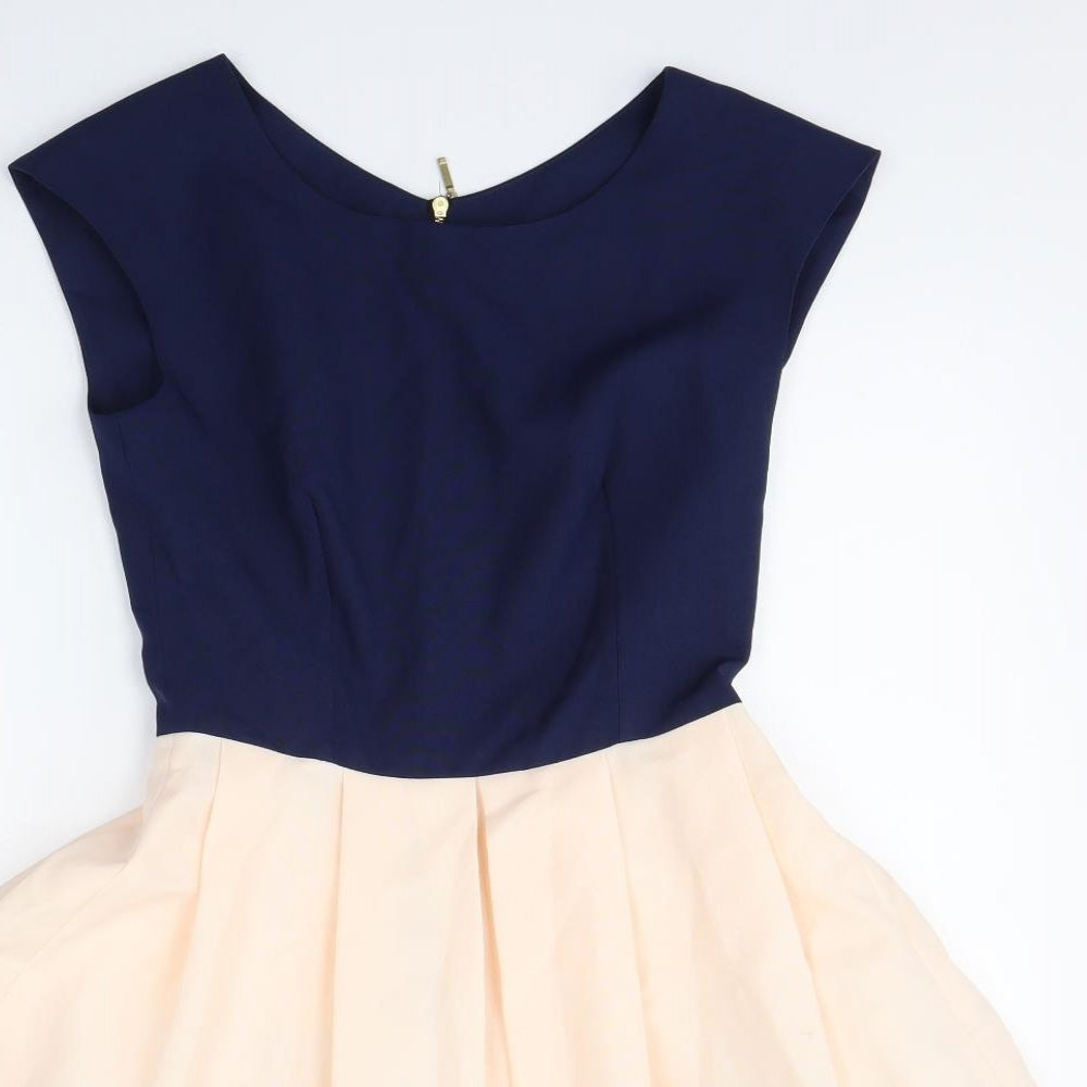 Dolly Womens Blue   Skater Dress  Size 6