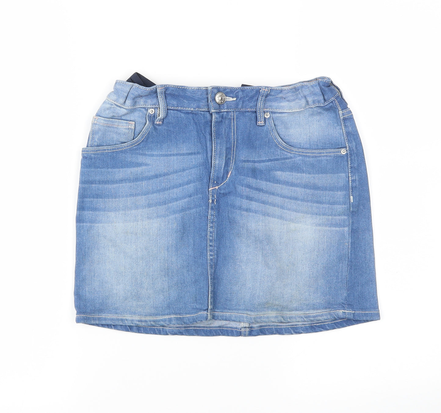 &Denim Girls Blue  Denim Mini Skirt Size 11-12 Years