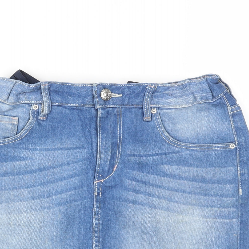 &Denim Girls Blue  Denim Mini Skirt Size 11-12 Years