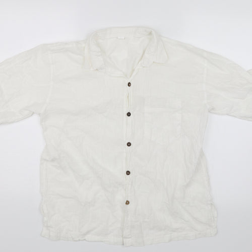 Preworn Womens White   Basic Button-Up Size XL