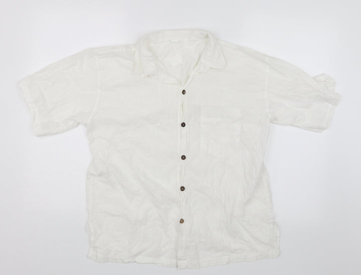Preworn Womens White   Basic Button-Up Size XL
