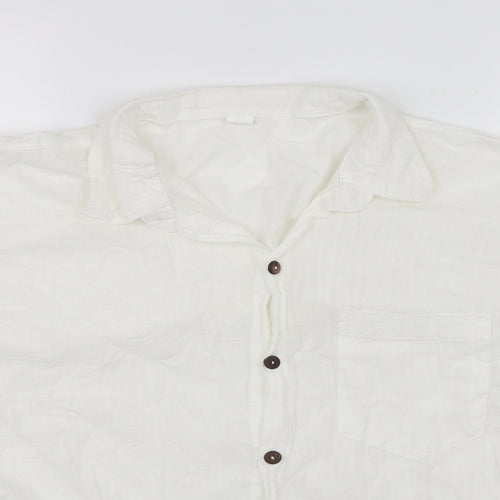 Preworn Womens White   Basic Button-Up Size XL