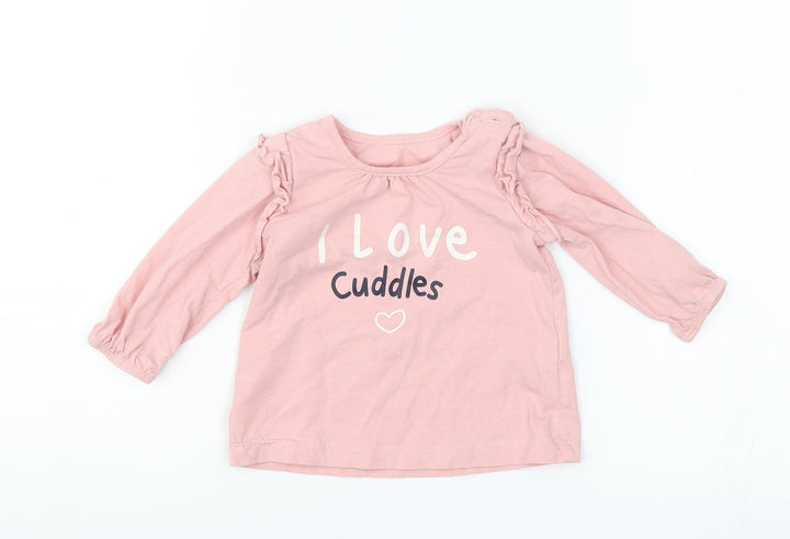 Matalan Baby Pink Basic Blouse Size 3-6 Months - I love cuddles