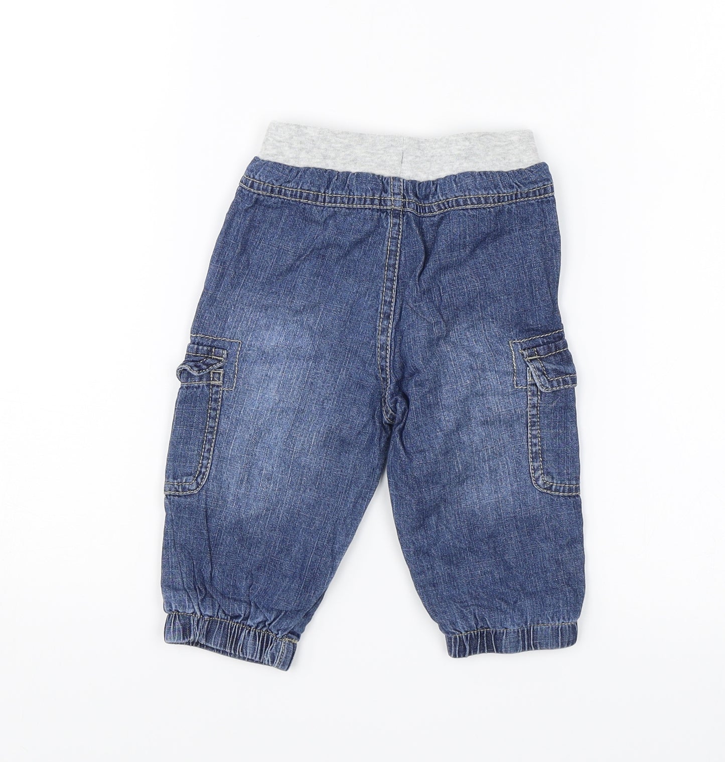 George Baby Blue   Cargo Jeans Size 6-9 Months