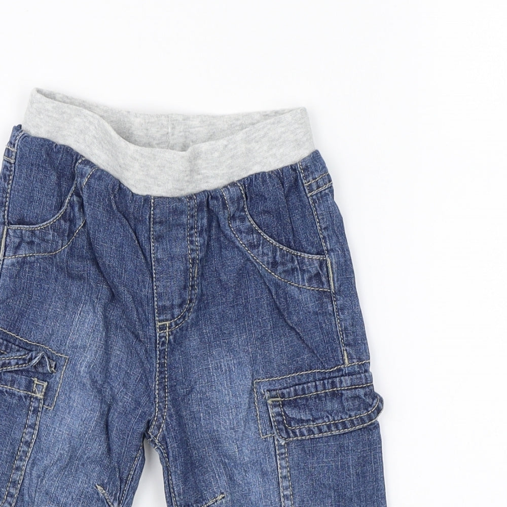 George Baby Blue   Cargo Jeans Size 6-9 Months