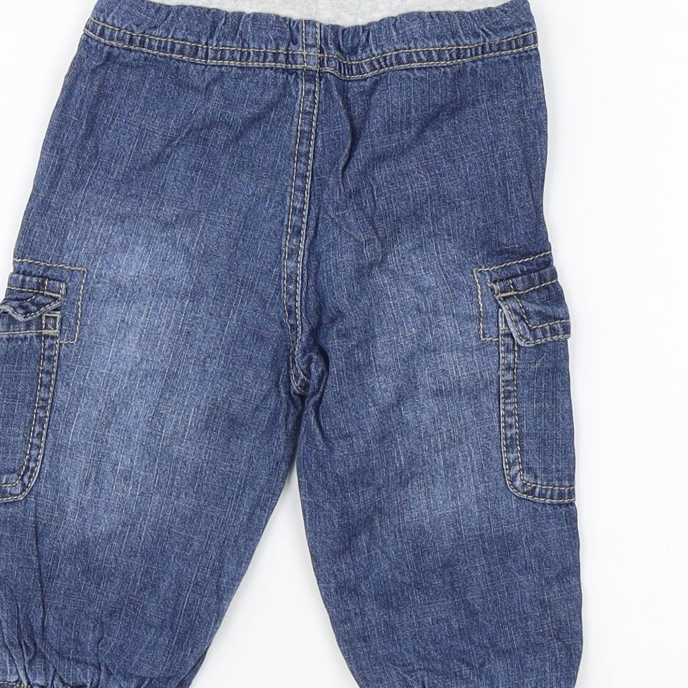 George Baby Blue   Cargo Jeans Size 6-9 Months