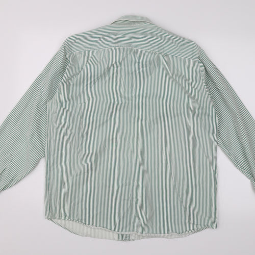 INL Womens Green Striped  Basic Button-Up Size 12