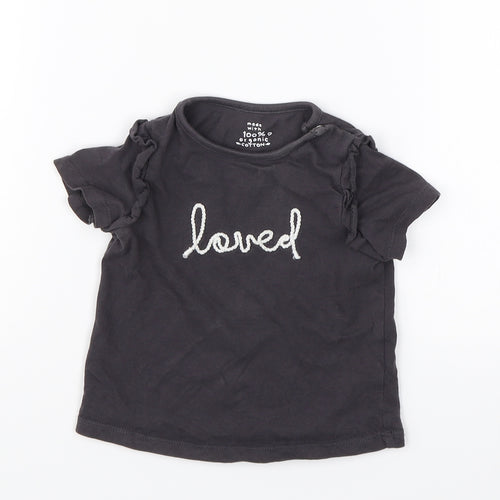 Fred & Flo Baby Blue   Basic T-Shirt Size 6-9 Months  - Loved