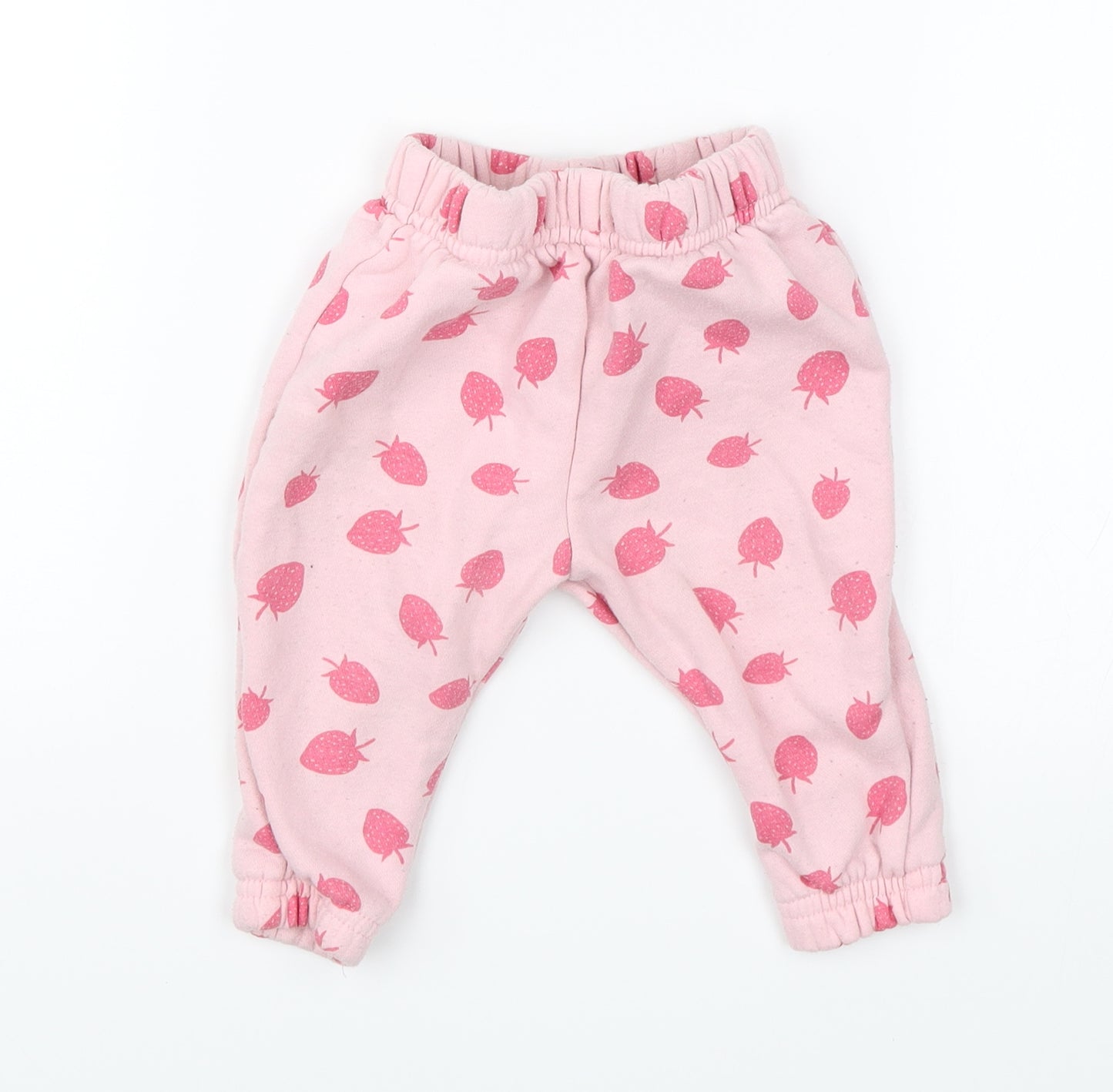 Primark Baby Pink   Sweatpants Trousers Size 6-9 Months  - Strawberries