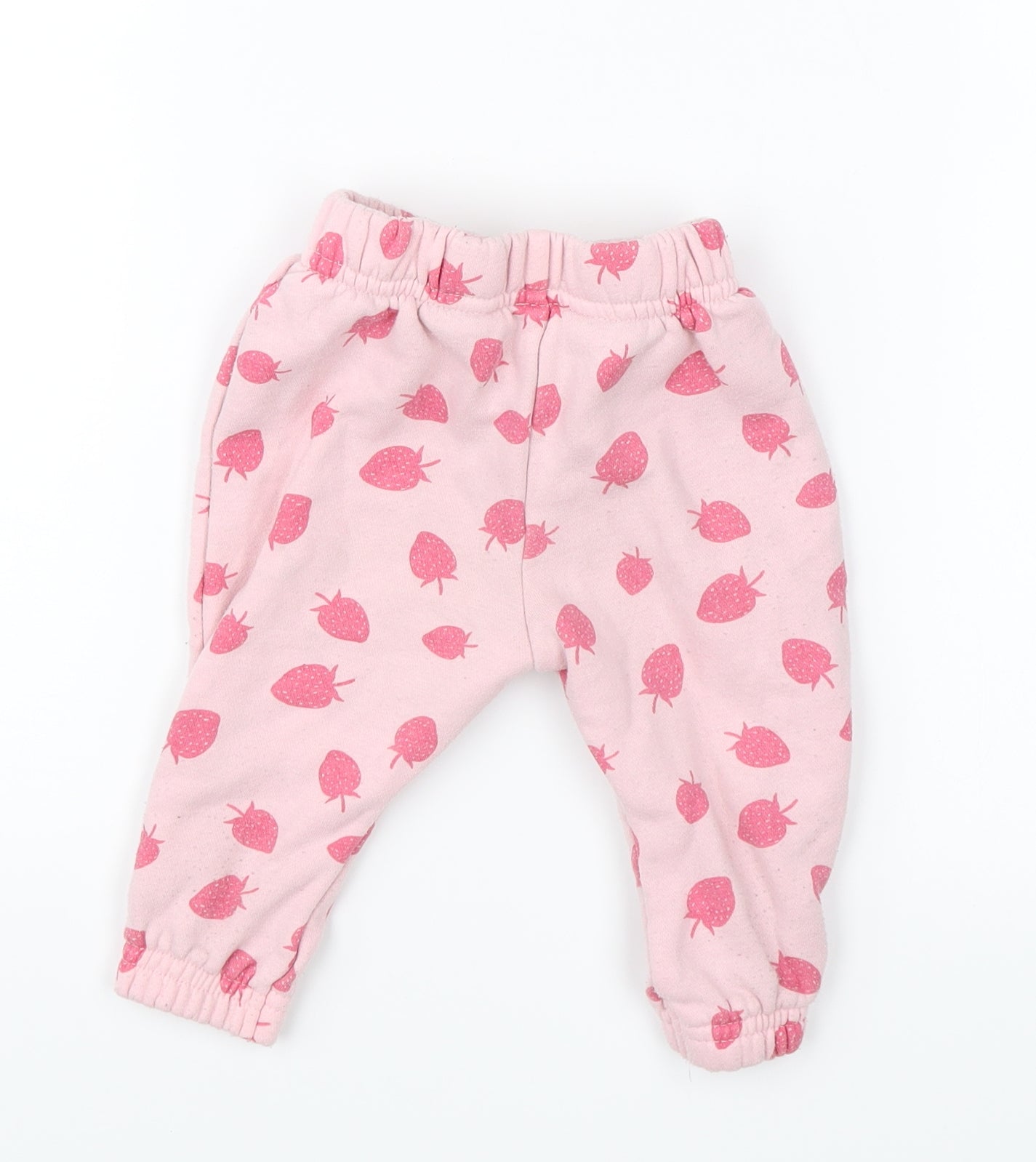 Primark Baby Pink   Sweatpants Trousers Size 6-9 Months  - Strawberries