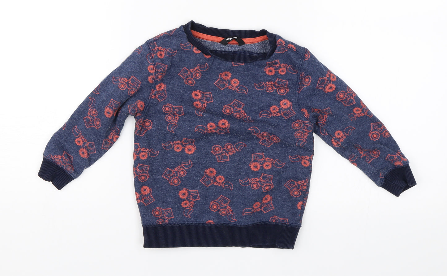 George Baby Blue   Pullover Jumper Size 18-24 Months  - Tractors