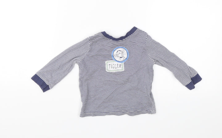 George Baby Blue Striped  Jersey T-Shirt Size 9-12 Months  - Tigger